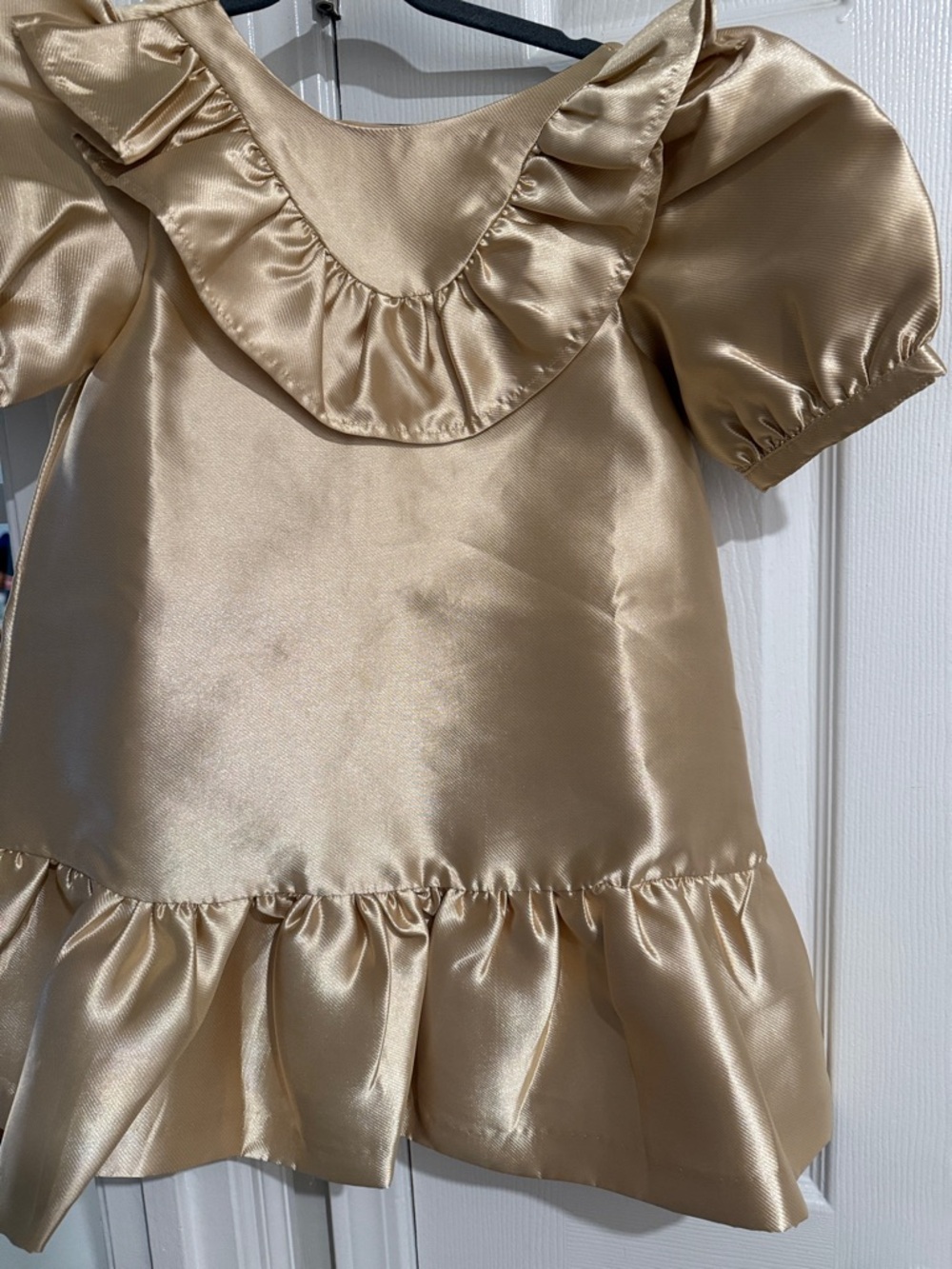 Janie and Jack Satin Dress in Champagne
